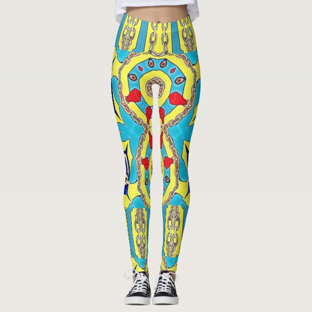 NAUTISK DESIGNERKOLLAGE LEGGINGS (Framsida)