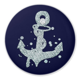 Nautisk diamantankare bling glamour strand chic knopp