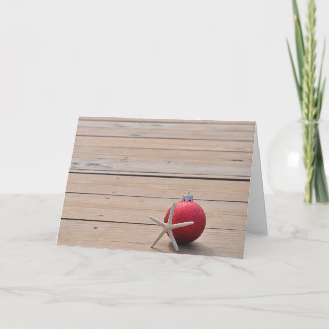 Nautisk dockning med prydnadsföremål helgkort (Framsida)