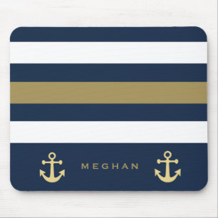 Nautisk dubbla ankare Monogram Mousepad Musmatta