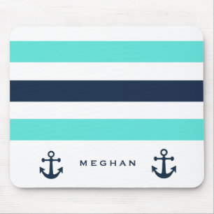 Nautisk dubbla ankare Monogram Mousepad Musmatta