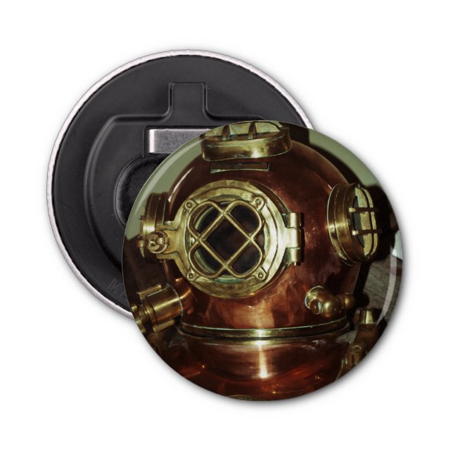 Nautisk dykninghjälm flasköppnare (Framsidan)