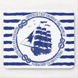 Nautisk Emblem med seglingfrakten Musmatta
