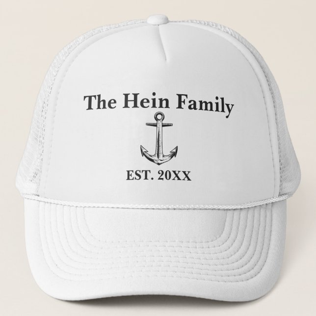 Nautisk familj Namn kaptener Hat Keps (Framsida)