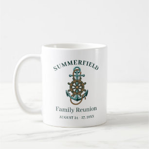 Nautisk familjeåterträff med båtutflykt kaffemugg