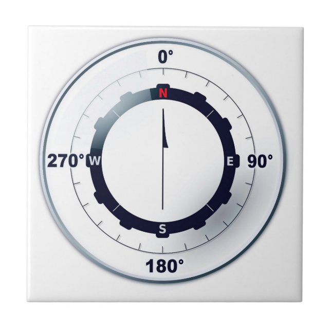 Nautisk fartygsCompass Kakelplatta (Framsidan)