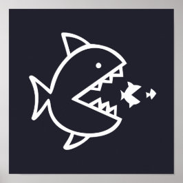 nautisk FISH med tänder | Poster