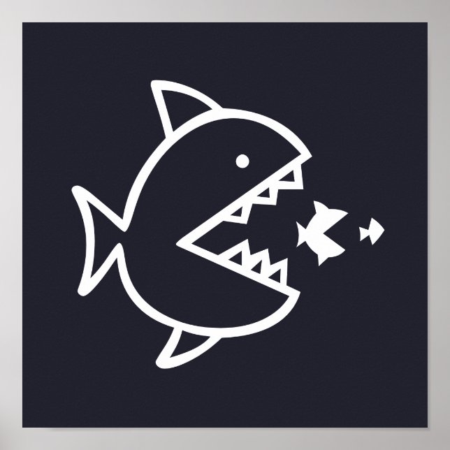 nautisk FISH med tänder | Poster (Framsidan)