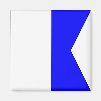 Nautisk Flagga "A" Alfa Magnet