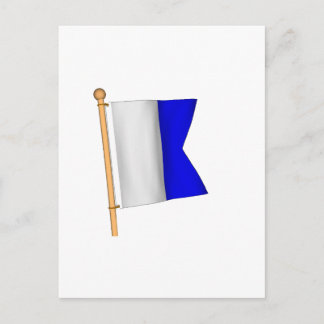 Nautisk Flagga "A" Vykort