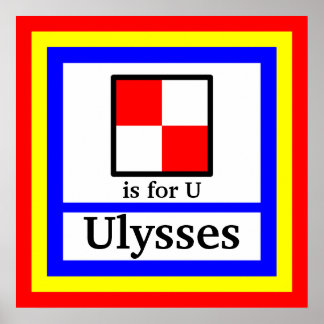 Nautisk Flagga är till för U och Ditt barns Namn Poster