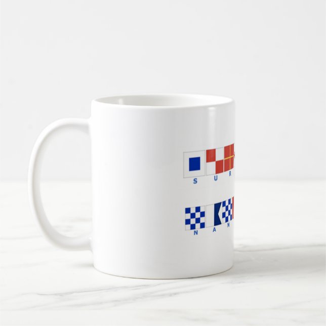 Nautisk flaggaSurfside Nantucket mugg (Vänster)