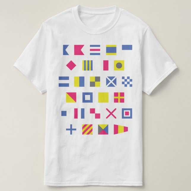 Nautisk flaggaT-tröja Tee Shirt (Design framsida)