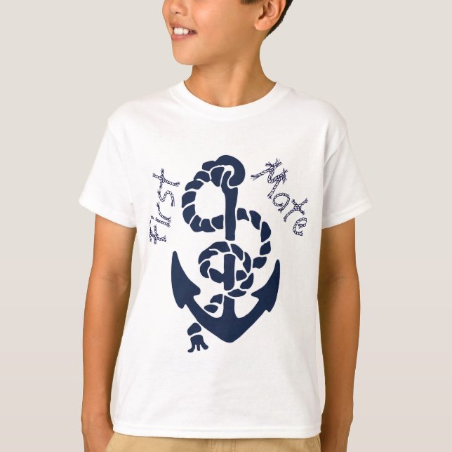 Nautisk flotta Anchor Mönster T-shirt (Framsida)