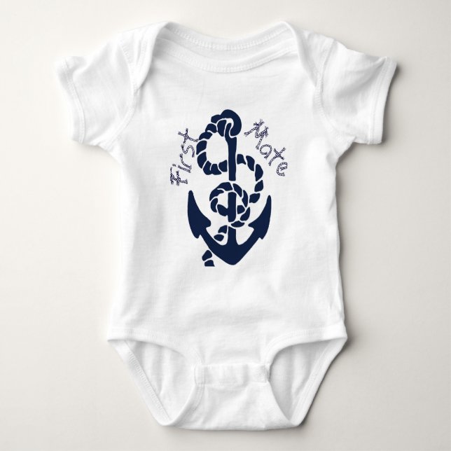 Nautisk flotta Anchor Mönster T-shirt (Framsida)