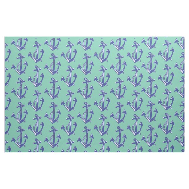 Nautisk flotta Anchor mönster Tyg (Fat Quarter)
