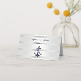 Nautisk flotta Blu Anchor Silver Wht Escort Placeringskort