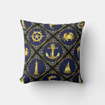 Nautisk flotta/guld/delfin/segelbåt/ankare/krabba
