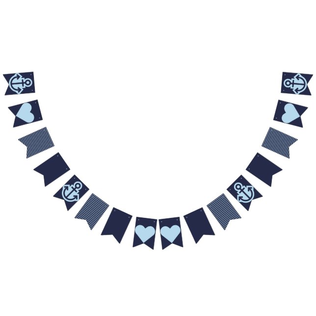 Nautisk flotta och vit bunt vimplar (Alla)