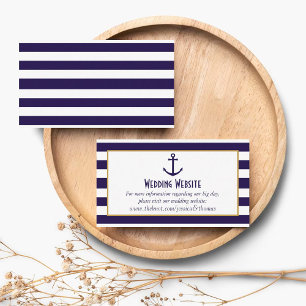 Nautisk flotta och Vita Rand Anchor Bröllop Tilläggskort