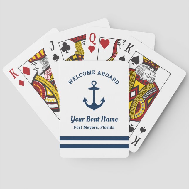 Nautisk flotta Välkommen ombord Namn Casinokort (Baksidan)