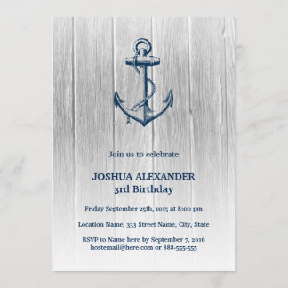 Nautisk födelsedaginbjudan inbjudningar