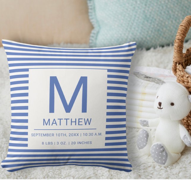 Nautisk födelsetal Nyfödda Baby Dekorativ kudde (Skapare uppladdad)