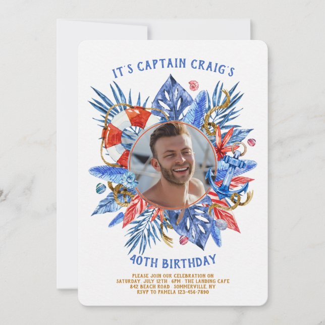 Nautisk fotobjudan inbjudningar (Framsida)