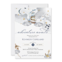 Nautisk Frakt Äventyr Awaits Dreamy Baby Shower 