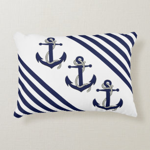 Nautisk Frakt/Boat Anchor/Knot/rand Prydnadskudde