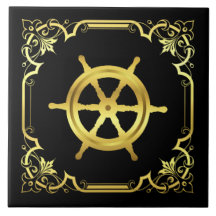Nautisk frakt, guld/svart