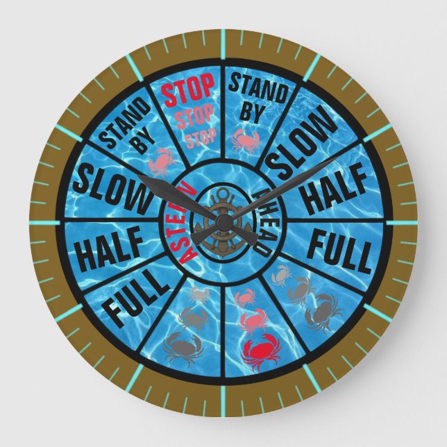 Nautisk Frakt Telegraph Traditional Large Clock Stor Klocka (Framsida)