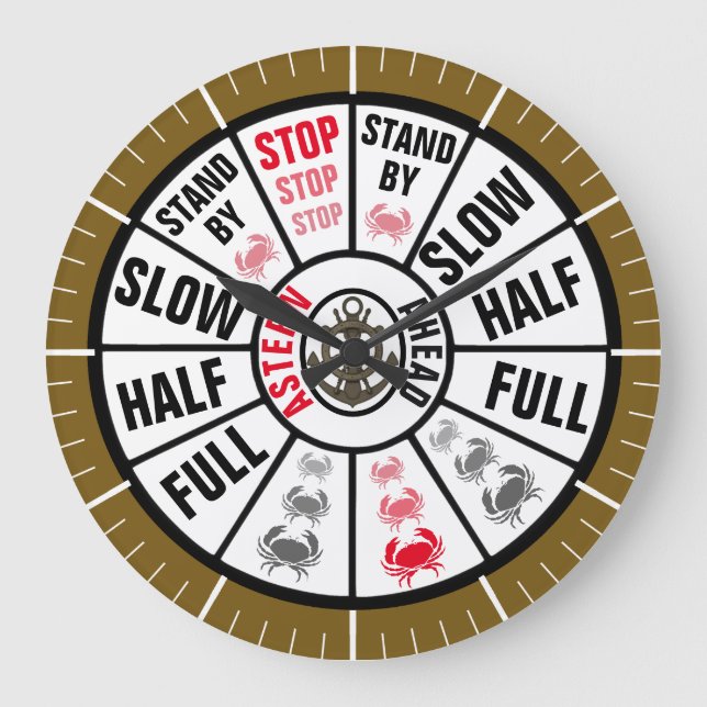 Nautisk Frakt Telegraph Traditional Stor Klocka (Framsida)