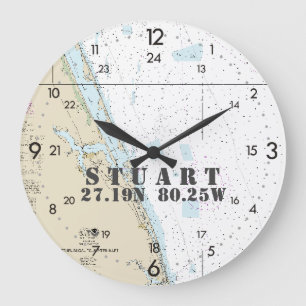 Nautisk frihetlängd Stuart, FL-24-Timme Stor Klocka