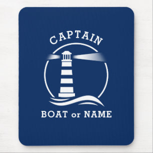 Nautisk fyr kapten & Boat eller Namn Blue Musmatta