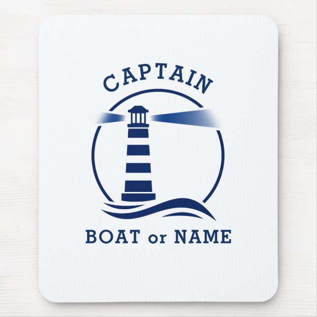 Nautisk fyr kapten & Boat eller Namn Musmatta (Framsidan)