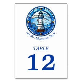 Nautisk fyr Oceanen Seaside Bröllop Bordsnummer
