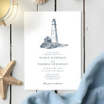 Nautisk fyr Oceanen Seaside Bröllop Inbjudningar<br><div class="desc">Inbjudan till sjöbröllop vid sjömil från havet</div>