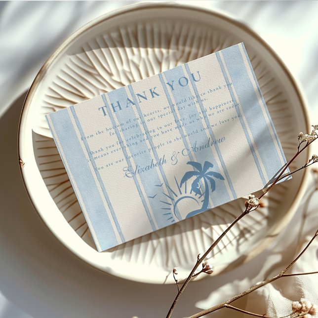 Nautisk Hand plockade Handflatan Träd Bröllop Tack Kort (Skapare uppladdad)