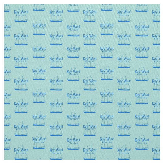 Nautisk havsbåt i Nyckel Väster vid Tavy Turocise Tyg (Provkarta)