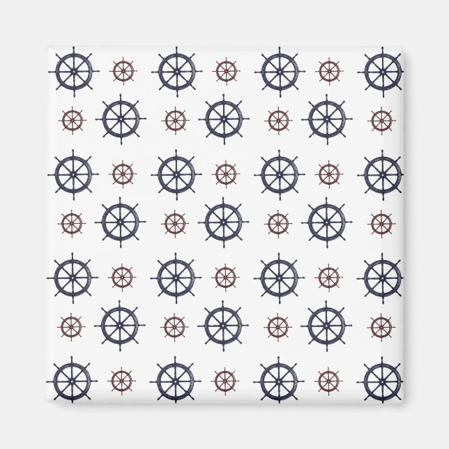 Nautisk Helms Ocean Sailing Beach Magnet (Framsidan)