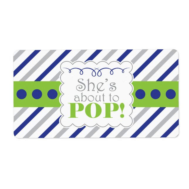 Nautisk hon är på väg till POP Vattenflaska-etiket Fraktsedel (Framsidan)