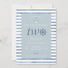 Nautisk inbjudan andra födelsedag