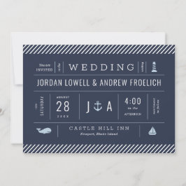 Nautisk inbjudan till New England Bröllop