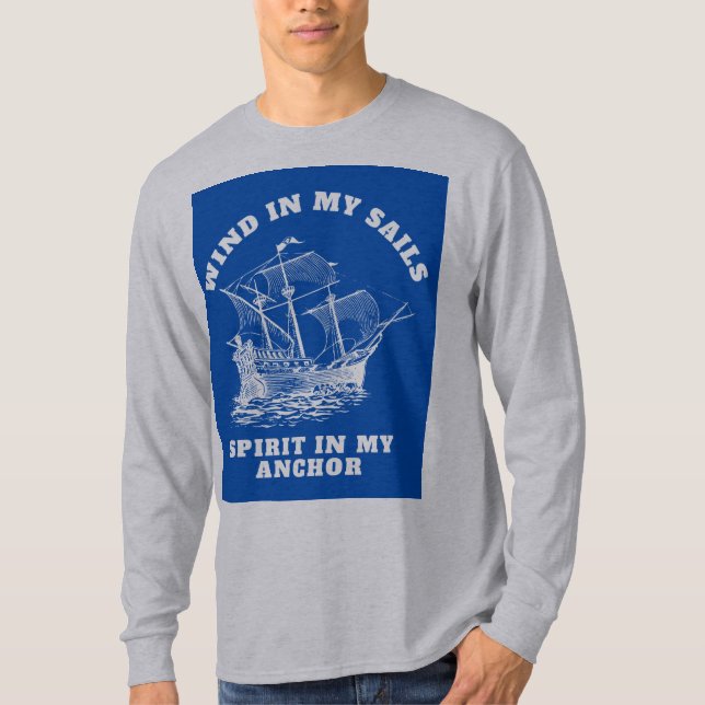 Nautisk Inspirerande Citat T-shirt (Framsida)