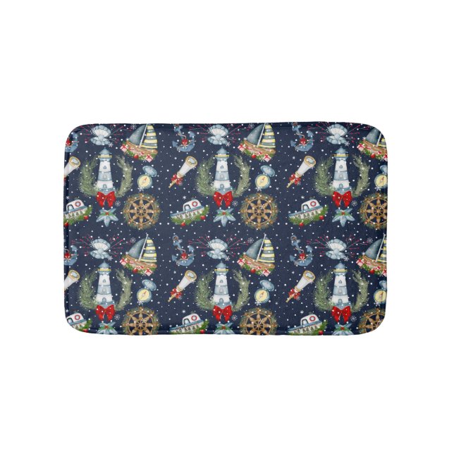 Nautisk jul badrumsmatta (Framsidan)
