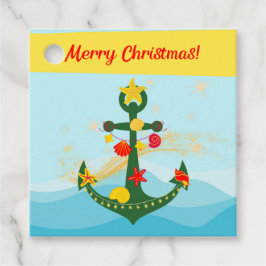 Nautisk julankare gåvor etiketter