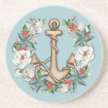 Nautisk julkrans och ankare | Light Teal