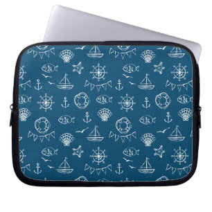 Nautisk kalk Teckning Mönster 2 Laptop Sleeve