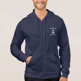 Nautisk kapten Boat Namn Anchor Blue Sweatshirt